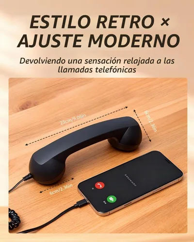 Vista 6 de Teléfono retro para decoración del hogar, estética para iPhone, teléfono giratorio para el hogar, teléfono con cable Pop para teléfonos celulares
