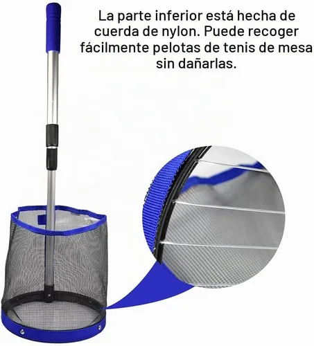 Vista 6 de TNZMART Recogedor de pelotas de ping pong ajustable, recuperador de tenis de mesa portátil, colector de bolas múltiple para recolección