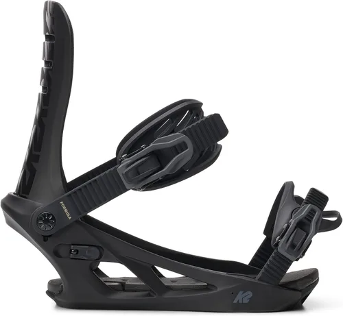 Vista 4 de K2 Formula - Fijaciones de snowboard para hombre, flexible sensible, soporte estable, control fiable, para todo tipo de montaña, estilo libre Negro