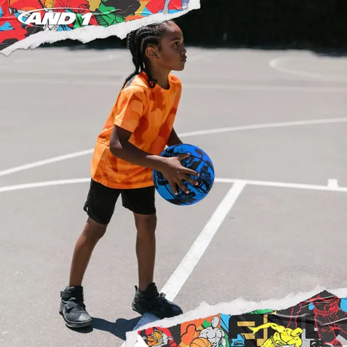 Vista 3 de AND1 Street Grip - Balón de baloncesto y bomba de cuero compuesto de alta calidad, tamaño oficial 7 (29.5 pulgadas), hecho para juegos de baloncesto
