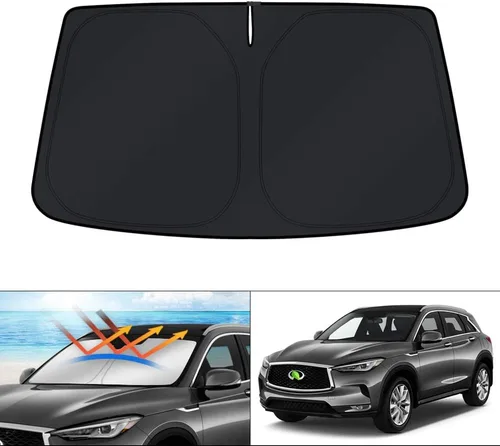 Vista 19 de KUST Parasol para parabrisas para BMW X1 F48 2016, 2017, 2018, 2019, 2020, 2021, 2022, accesorios de ajuste personalizado, parasol plegable