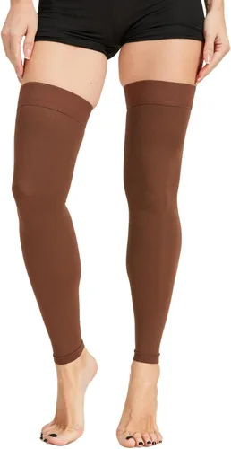 Vista 12 de TOFLY® Medias de compresión altas hasta el muslo sin pies para mujeres y hombres, 1 par, opaco, manguera de soporte de 15-20 mmHg de compresión