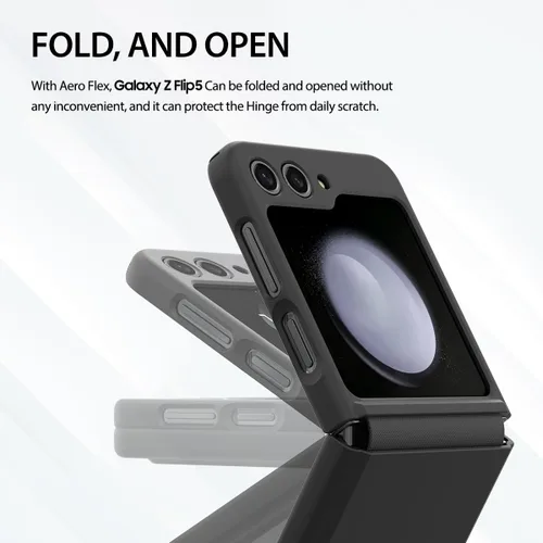 Vista 5 de araree Aero Flex - Funda para Galaxy Z Flip 5 con protección de bisagra, funda protectora delgada (PC) con protector de bisagra (TPU), compatible