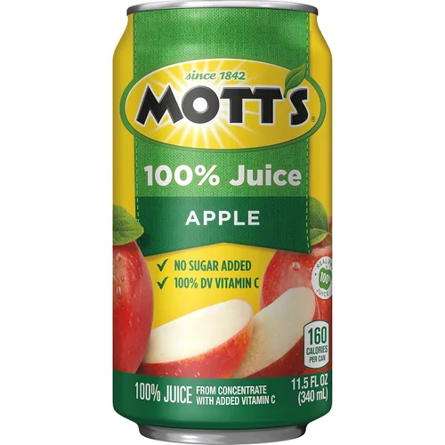Vista 9 de Mott's Jugo de manzana 100% original, lata de 11.5 onzas líquidas (paquete de 24)