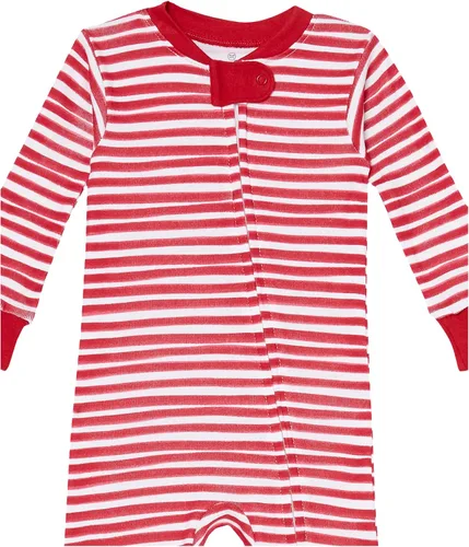 Vista 8 de HonestBaby Pijama de una sola pieza con cremallera frontal para bebé, 100% algodón orgánico