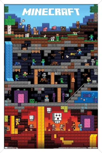 Vista 7 de Trends International Minecraft - Póster de pared Worldly, 22.375 x 34 pulgadas, versión sin marco