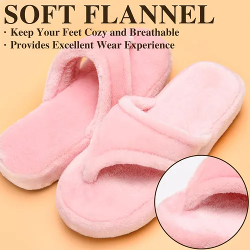 Vista 2 de Pantuflas de casa para mujer, con puntera abierta, con espuma viscoelástica, para mujer, pantuflas de casa para interiores y exteriores