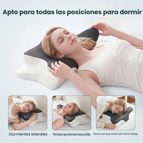 Vista 4 de SLEEP ZONE Side Sleeper Pillow, Medium Firm Memory Foam Neck Pillow