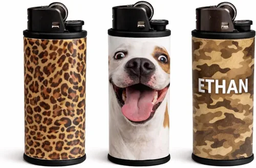 Vista 4 de Funda de fotos personalizada para encendedores desechables de tamaño estándar Funda personalizada, funda protectora reutilizable