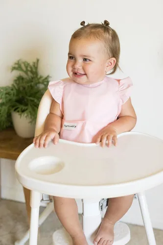 Vista 5 de Tiny Twinkle Baberos Antiderrame para Comer para Bebé Baberos Impermeables y Limpiables para Niños Pequeños con Bolsillo de Recolección Baberos