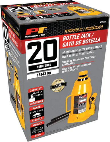 Vista 4 de Performance Tool W1633 - Gato hidráulico de botella resistente de 20 toneladas (40,000 libras)