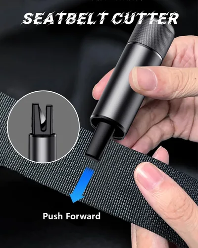 Vista 3 de SINSEN Cortador de cinturón de seguridad para romper ventanas de automóvil, herramienta de emergencia para romper vidrio, kit de escape de martillo