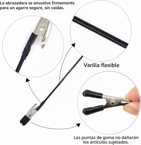 Vista 6 de Soporte de base de pintura de modelo y 10 palos de clip de cocodrilo flexibles con clips de lager, soporte de modelo en miniatura para pintura