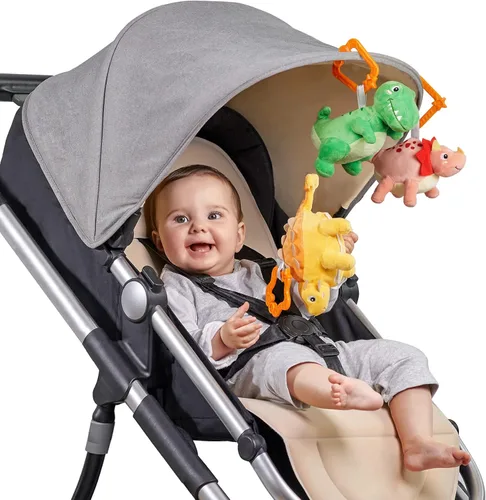 Vista 3 de TUMAMA Juguetes de peluche, juego de peluches reversibles colgantes de dinosaurio y huevo para decoración de Pascua, gimnasio y asiento