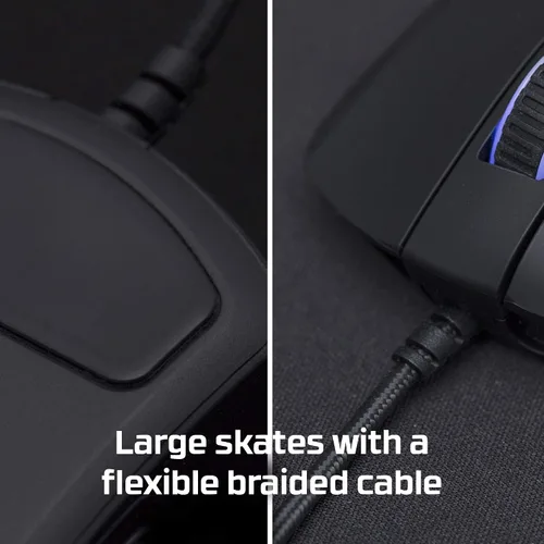 Vista 4 de HyperX Pulsefire Raid - Mouse para juegos, 11 botones programables, RGB, diseño ergonómico, agarres laterales cómodos, personalización controlada