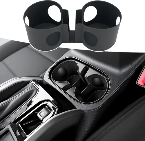 Vista 10 de Organizador de portavasos compatible con accesorios Chevy Equinox 2018-2024, sin ruido, a prueba de agua y polvo, TPE inserto para consola