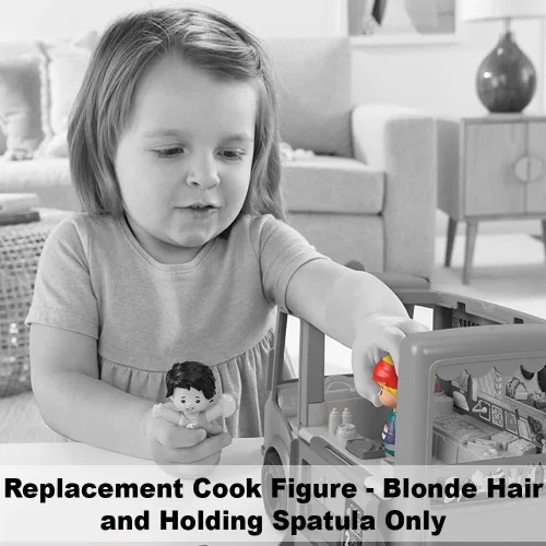 Vista 5 de Pieza de repuesto para Fisher-Price Little People Serve It Up Food Truck Playset - GTT73 ~ Figura de cocina de repuesto ~ Cabello rubio ~ Espátula
