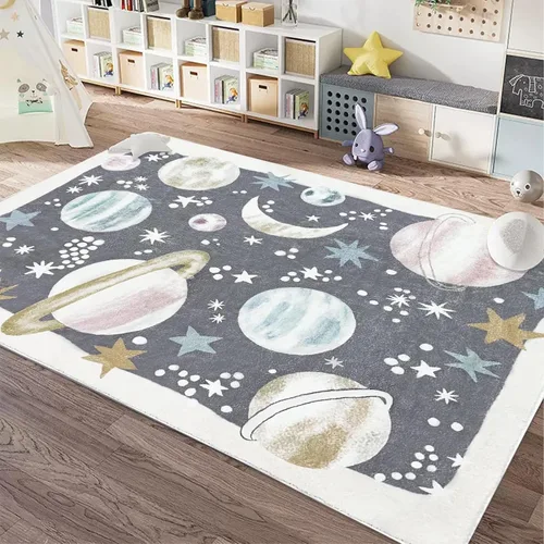 Vista 10 de USTIDE Alfombra de lana esponjosa con letras coloridas del alfabeto de 5 x 7 pulgadas para dormitorio de niños, lavable a máquina, tapete de juego