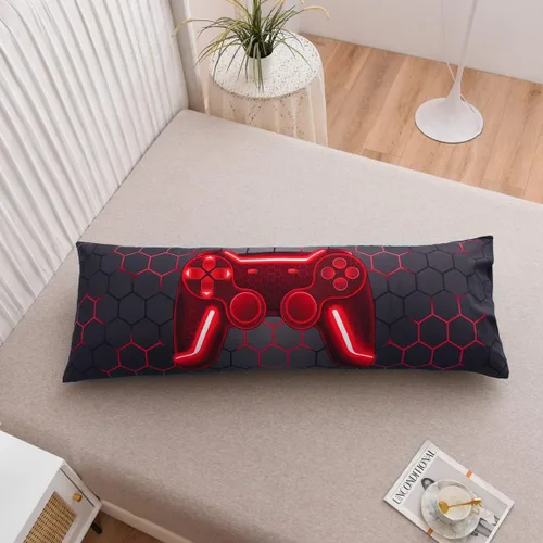 Vista 9 de NTBED Funda de almohada corporal con cierre de sobre de microfibra para videojuegos para niños y adultos (20 x 54 pulgadas, azul)