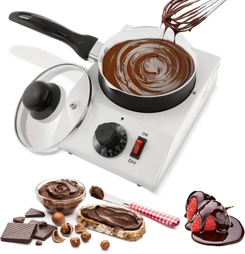 Vista 10 de WICHEMI Olla para derretir chocolate, calentador de chocolate, derretidor de chocolate, máquina de templado de chocolate, olla para el hogar, fusión