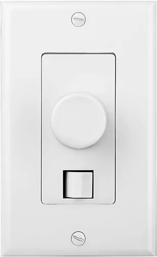 Vista 3 de OSD Audio control de volumen, ajuste de impedancia, integrado en la pared perilla giratoria - interruptor encendido/apagado blanco/marfil/almendra