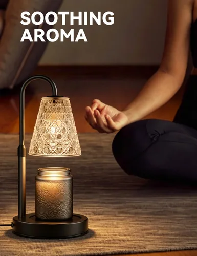 Vista 4 de Lámpara calentadora de velas con temporizador regulable, regalos de cumpleaños para mujeres, mamá, regalos de inauguración de la casa, decoración