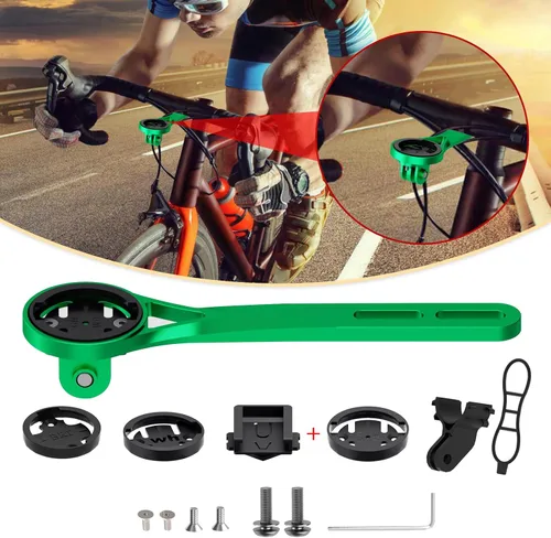Vista 10 de Soporte frontal para computadora de ciclismo, soporte para computadora de bicicleta de aleación de aluminio, compatible con Garmin, Wahoo, Bryton