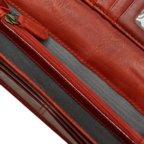 Vista 5 de FRYE Cartera de piel Melissa Continental Snap