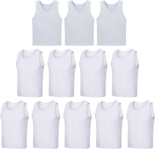 Vista 10 de Paquete de 12 chalecos Scrimmage, camisetas de entrenamiento de equipo/pinnies deportivos/camisetas de práctica/baberos de fútbol con bolsa