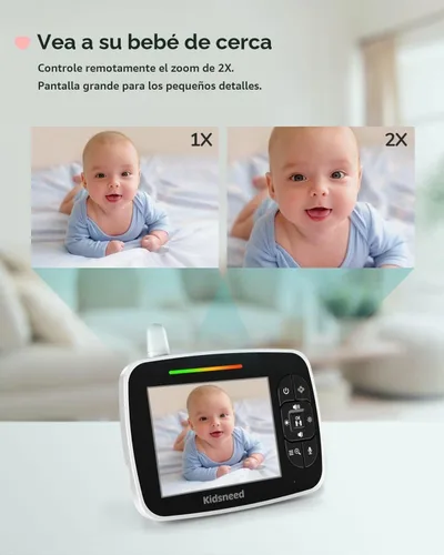 Vista 4 de Kidsneed Monitor de bebé con 2 cámaras