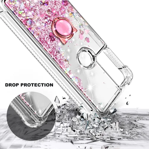 Vista 3 de NZND Funda para AT&T Radiant Max 5G, Cricket Dream 5G/AT&T Fusion 5G/Innovate 5G con protector de pantalla de vidrio templado, soporte