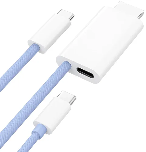 Vista 8 de PRO USB-C HDMI 8K compatible con T-Mobile REVVL 6X Plus 100W Cable de soporte de alimentación a Full 8k 7680x4320@30Hz/4k 2160p a 60Hz