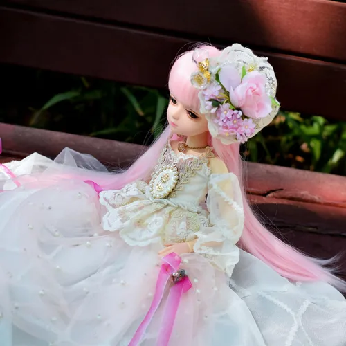 Vista 7 de Muñeca BJD de 1/4 de 17.7 in - 18 pulgadas, muñeca articulada con bola SD de princesa, cuerpo de muñeca personalizado con conjunto de ropa