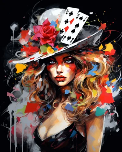 Vista 13 de Pintura por números retrato de niña con sombrero de mago Tucocoo, pintura DIY en lienzo con pinceles, pinturas acrílicas, calabaza de Halloween