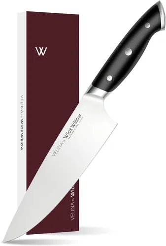 Vista 12 de WICKWILLOW Cuchillo de pan de 10 pulgadas – Acero alemán afilado DIN1.4116 – Cuchillo dentado para rebanar pan casero, masa madre y pastel – Espiga