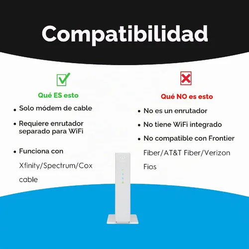 Vista 4 de Hitron Cable módem CODA56 DOCSIS 3.1 SOLAMENTE (no fibra) 2.5 Gbps SIN WiFi/Voz/Router Puerto Ethernet único Compatible con Módem DOCSIS 3.1