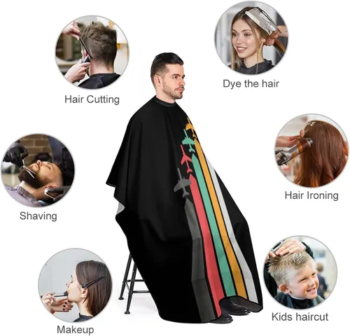 Vista 3 de Capa de peluquería de avión, para adultos, para peluquería, peluquería, peluquería en casa, peluquería