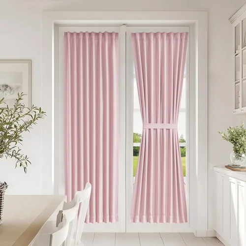 Vista 18 de Vatge Cortinas laterales autoadhesivas para puertas de cristal, sin taladro, extraíble, panel de filtrado de luz, 1 panel, 12 pulgadas de ancho x 60