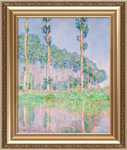 Vista 164 de IPIC - Reproducción artística de los lirios de agua de Claude Monet 1906, impresiones giclée coinciden con el marco dorado clásico, arte de pared