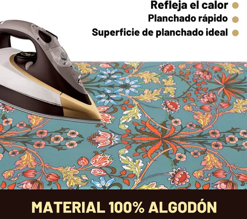 Vista 3 de Caius - Funda y almohadilla para tabla de planchar, 15 x 54 pulgadas, borde elástico, fácil ajuste Cotton, Triple-layer heat reflection cuts time.