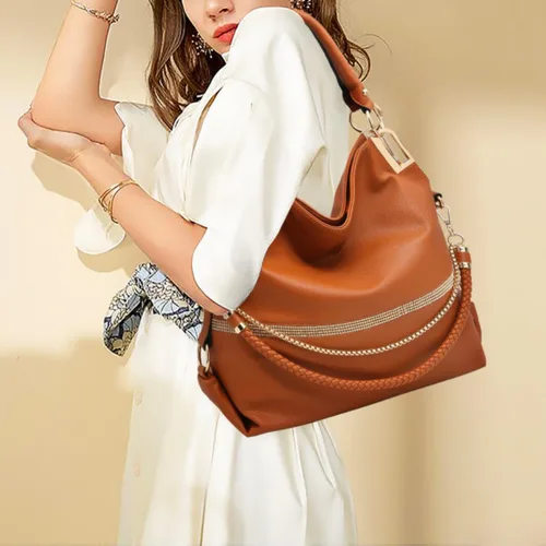 Vista 6 de Dasein Purses for Women Vegan Leather Handbags Rhinestones Hobo Bags Tote Purse Shoulder Bag Ladies Handbag