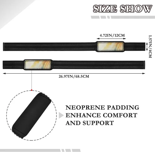 Vista 2 de Weight Lifting Wrist Straps Gym Wrist Wraps for Weightlifting Gradient Marble for Men Women Design Customizable