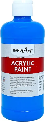 Vista 26 de Handy Art Pintura acrílica, juego de 12 colores, botellas de 16 onzas, acrílico líquido para estudiantes semibrillante, consistencia de flujo