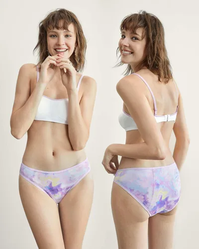 Vista 2 de Neione - Ropa interior menstrual para mujer, bragas cómodas de modal en estilo bikini para niñas