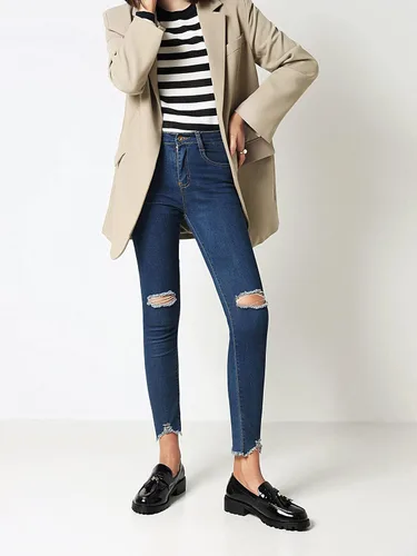 Vista 5 de RUSAUISE Mocasines gruesos de piel de charol para mujer, mocasines casuales con plataforma