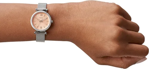 Vista 4 de Fossil Carlie Mini Reloj casual de cuarzo de acero inoxidable para mujer