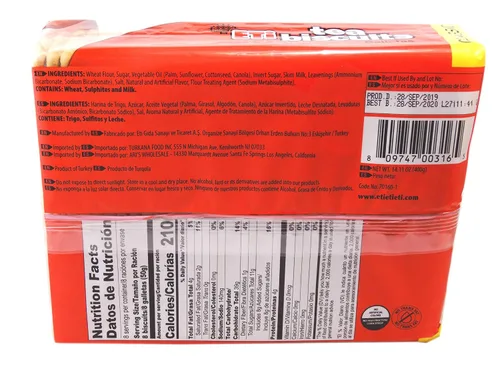 Vista 2 de Eti Galletas de té 2 x 2 paquetes (4 mangas envueltas individualmente), 28.22 oz, (28.2 onzas en total)