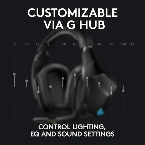 Vista 5 de Logitech Auriculares para juegos G935 Kabellos con sonido envolvente 7.1 Lightsync