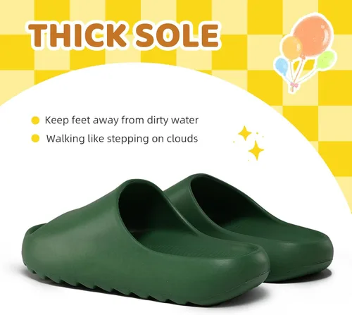 Vista 41 de Sandalias acolchadas para mujeres, hombres y niños, cómodas, antideslizantes, suaves, impermeables, para baño, ducha, sandalias acolchadas de suela
