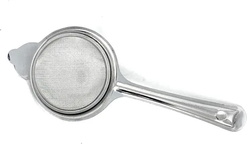 Vista 2 de Colador de acero inoxidable, tamiz de drenaje, utensilios de cocina perfectos para té, sopa de lentejas y jugo de ~ 3 pulgadas, por la marca Rani
